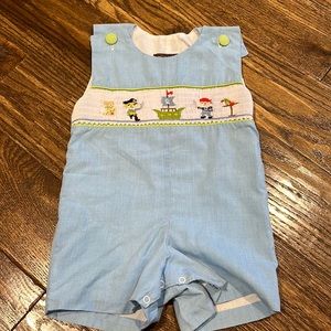 Stitched & Smocked Pirate Jon Jon - size 24m